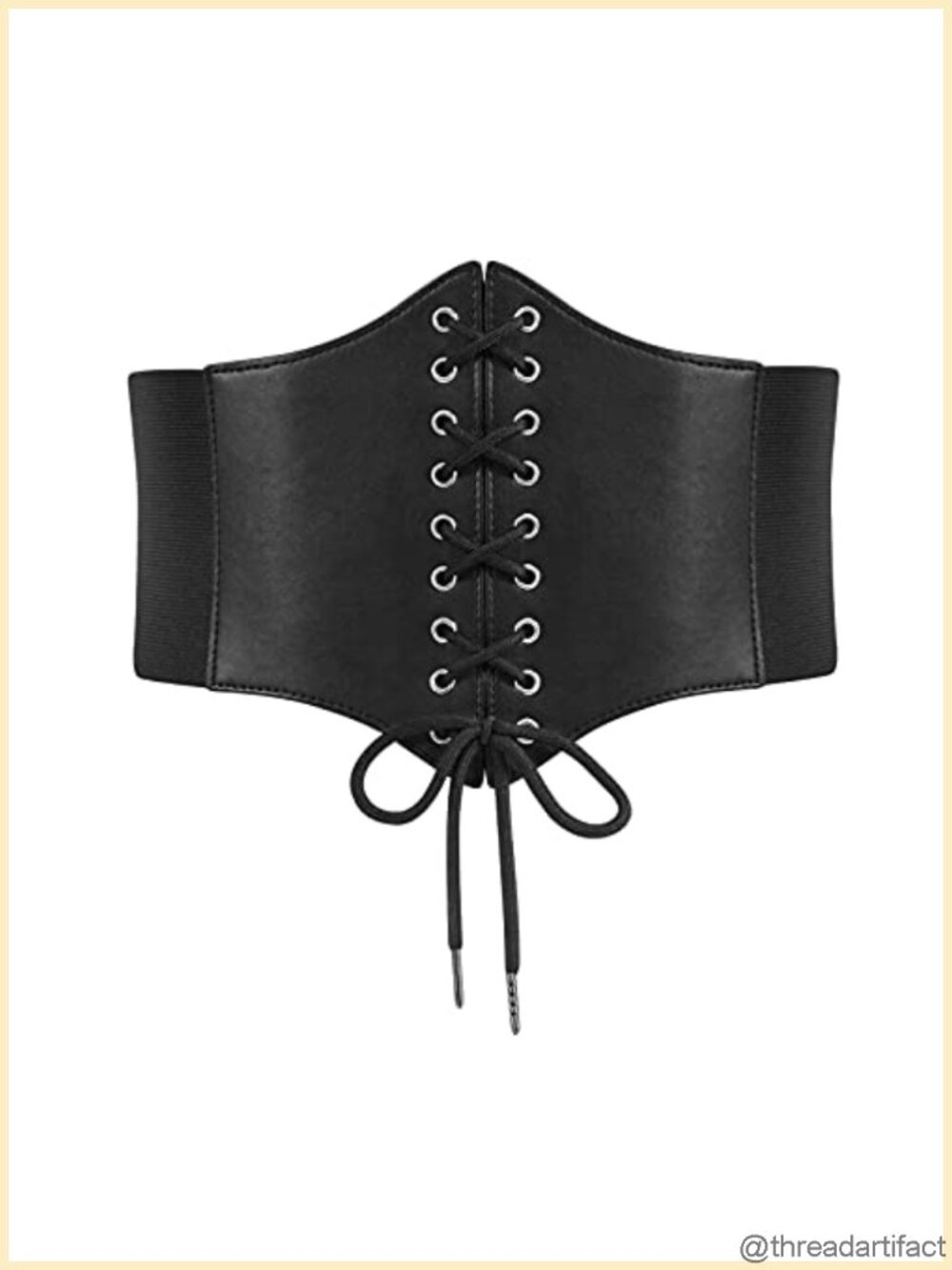 Women's Corset Waist Belt Lace-Up Cinch Waspie Elastic Wide Belt